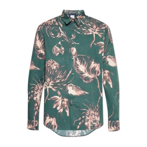 Gestreept overhemd Paul Smith , Green , Heren