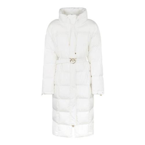 Witte Pufferjas met Logoriem Pinko , White , Dames