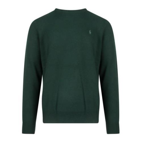 Groene Trui met Suède Rand Ralph Lauren , Green , Heren