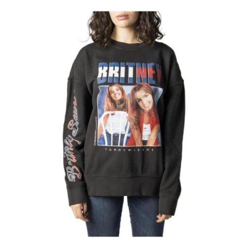 Zwart Bedrukte Sweatshirt met Lange Mouwen Tommy Hilfiger , Black , Da...