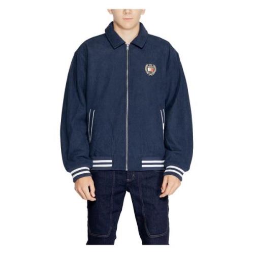 Blauwe Zip-Up Jas voor Mannen Tommy Hilfiger , Blue , Heren