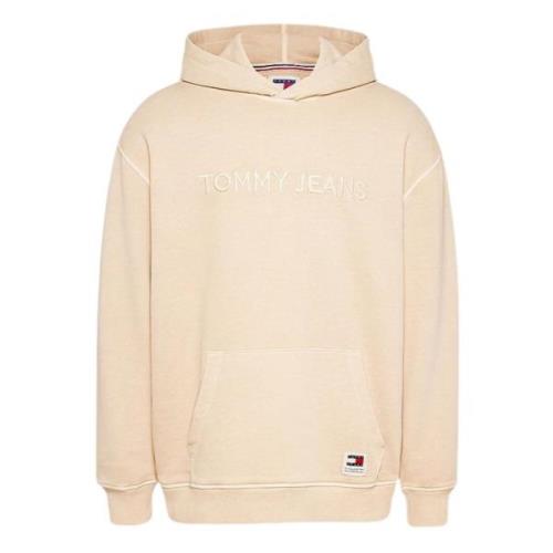 Beige Hoodie Sweater Relaxte Pasvorm Tommy Hilfiger , Beige , Heren