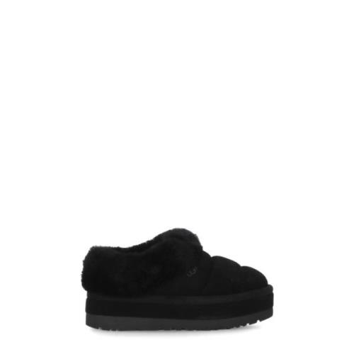 Zwarte Suède Slipper met Shearling Kraag UGG , Black , Dames