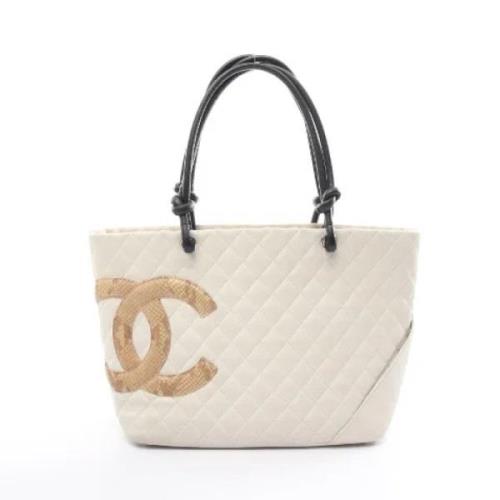 Pre-owned Leather chanel-bags Chanel Vintage , White , Dames