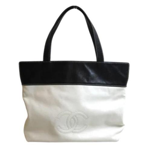 Pre-owned Leather chanel-bags Chanel Vintage , White , Dames