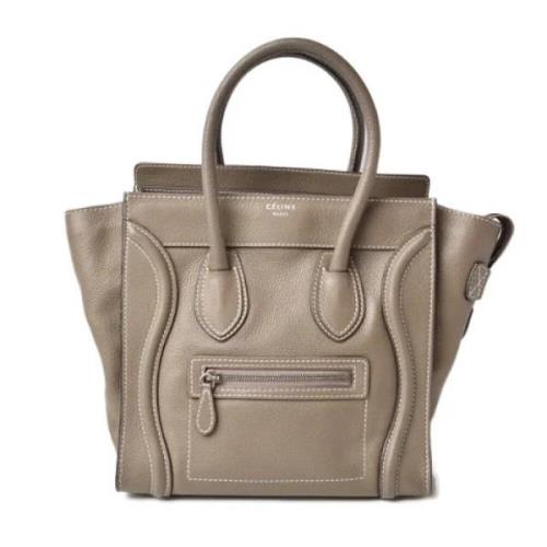 Pre-owned Leather handbags Celine Vintage , Gray , Dames