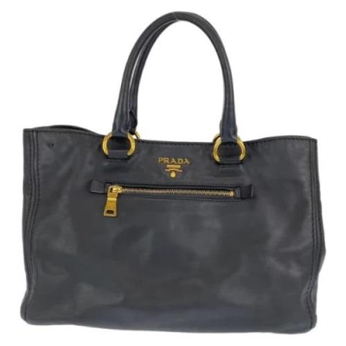 Pre-owned Leather totes Prada Vintage , Black , Dames