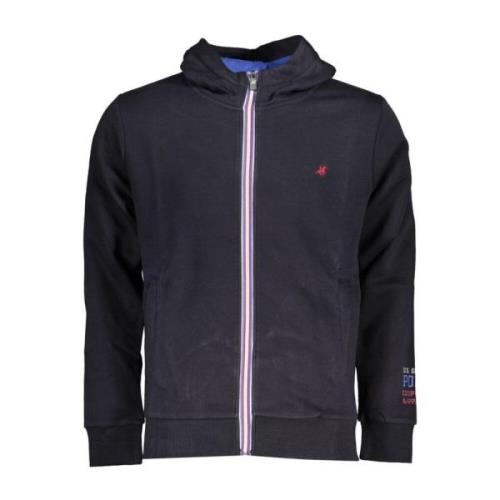 Blauwe Hooded Katoenen Sweatshirt met Borduurwerk U.s. Polo Assn. , Bl...