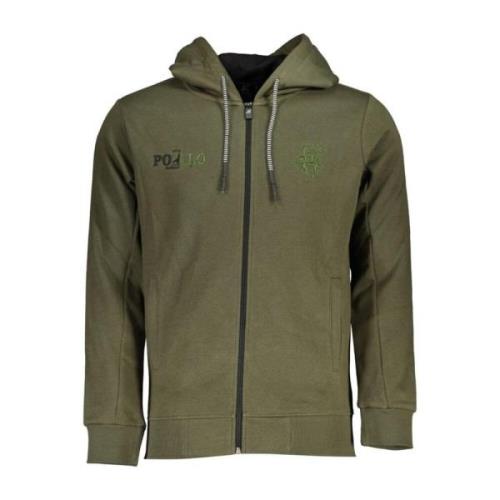 Groene Fleece Hoodie met Logo U.s. Polo Assn. , Green , Heren