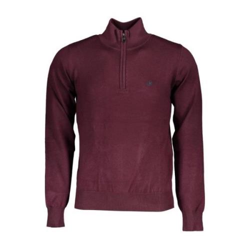 Geborduurde Half Zip Sweater U.s. Polo Assn. , Pink , Heren