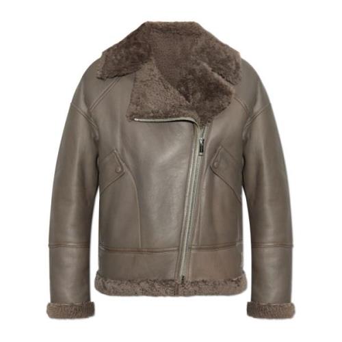 Shearling Jas Yves Salomon , Gray , Dames