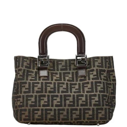 Pre-owned Canvas handbags Fendi Vintage , Brown , Dames