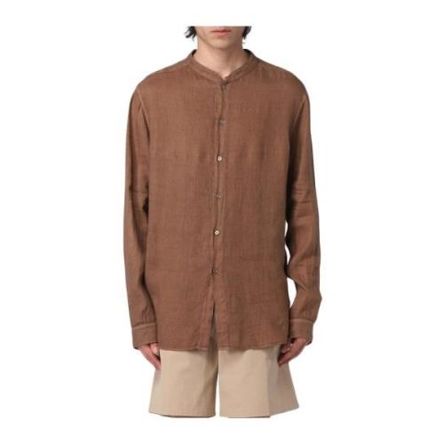 Casual Regular Fit Stijlvol Shirt Paolo Pecora , Brown , Heren