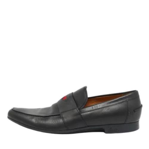 Pre-owned Leather flats Gucci Vintage , Black , Heren