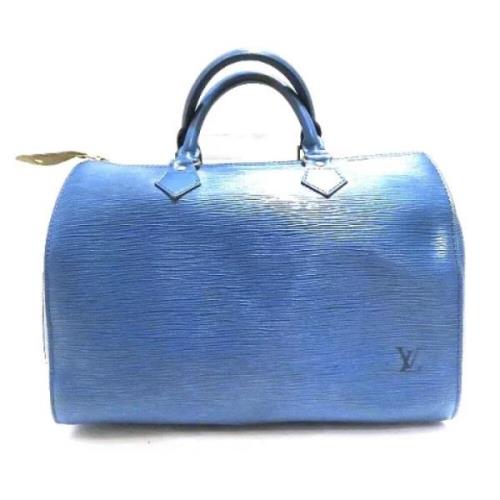 Pre-owned Leather handbags Louis Vuitton Vintage , Blue , Dames