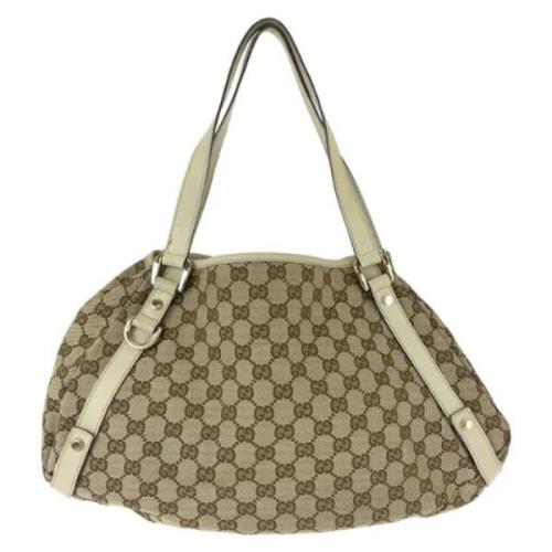 Pre-owned Canvas gucci-bags Gucci Vintage , Beige , Dames