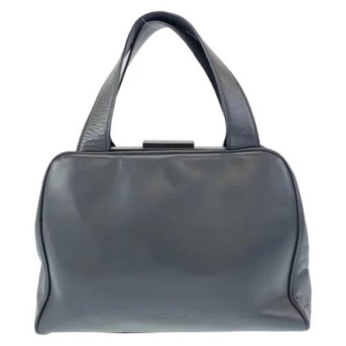 Pre-owned Leather prada-bags Prada Vintage , Gray , Dames