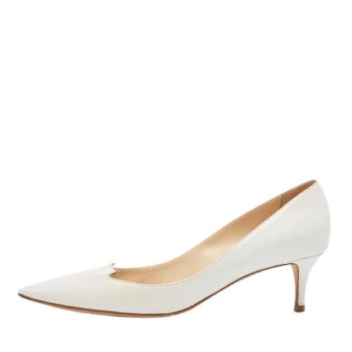 Pre-owned Leather heels Jimmy Choo Pre-owned , White , Dames