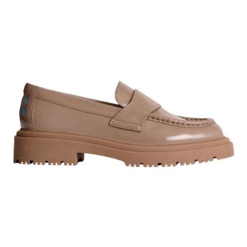 Klassieke School Mocassin Hoff , Beige , Dames