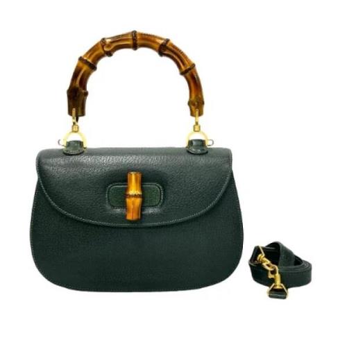 Pre-owned Leather gucci-bags Gucci Vintage , Green , Dames