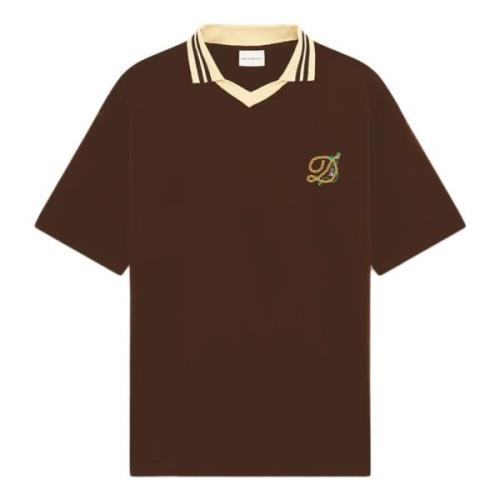 Bruine Interlock Polo Dubbele Kraag Drole de Monsieur , Brown , Heren