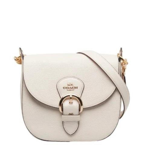 Pre-owned Leather shoulder-bags Coach Pre-owned , Beige , Dames