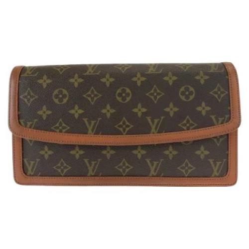 Pre-owned Canvas clutches Louis Vuitton Vintage , Brown , Dames