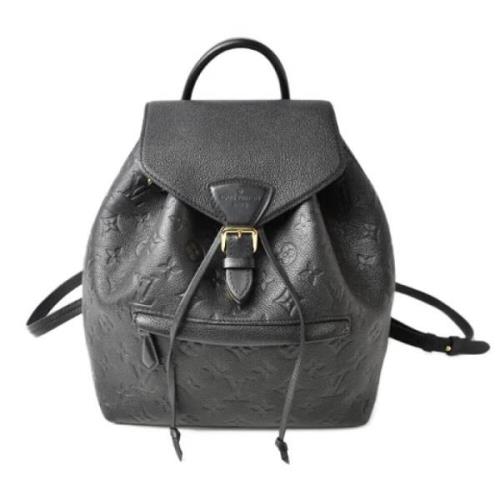 Pre-owned Leather backpacks Louis Vuitton Vintage , Black , Dames