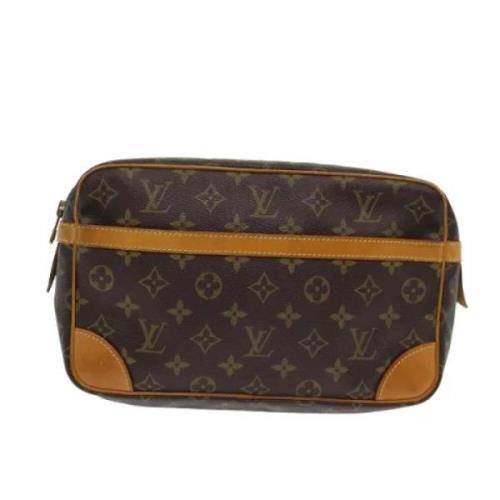 Pre-owned Canvas clutches Louis Vuitton Vintage , Brown , Dames