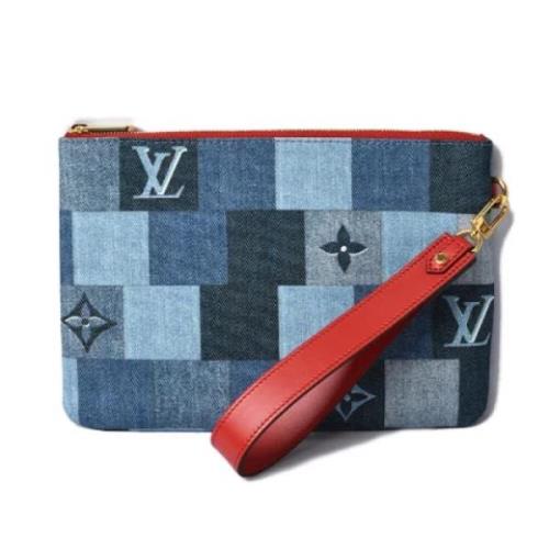 Pre-owned Denim louis-vuitton-bags Louis Vuitton Vintage , Blue , Dame...