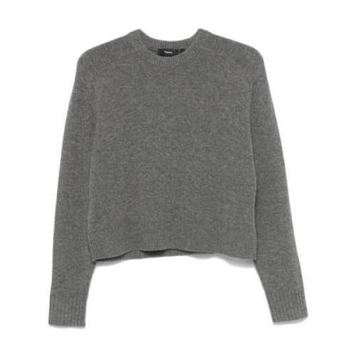 Grijze Sweatshirt Aw24 Damesmode Theory , Gray , Dames