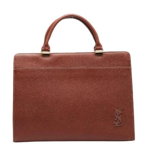 Pre-owned Leather handbags Yves Saint Laurent Vintage , Brown , Dames