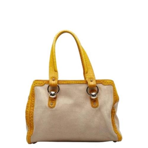 Pre-owned Canvas celine-bags Celine Vintage , Beige , Dames