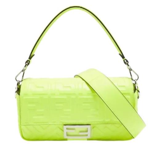 Pre-owned Leather fendi-bags Fendi Vintage , Green , Dames