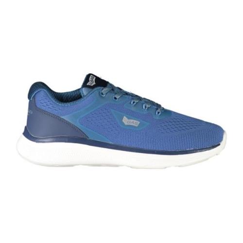 Sportieve Blauwe Veterschoenen met Contrastdetails GAS , Blue , Heren