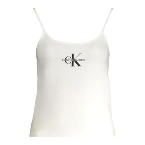 Witte Tanktop met Dunne Bandjes Calvin Klein , White , Dames