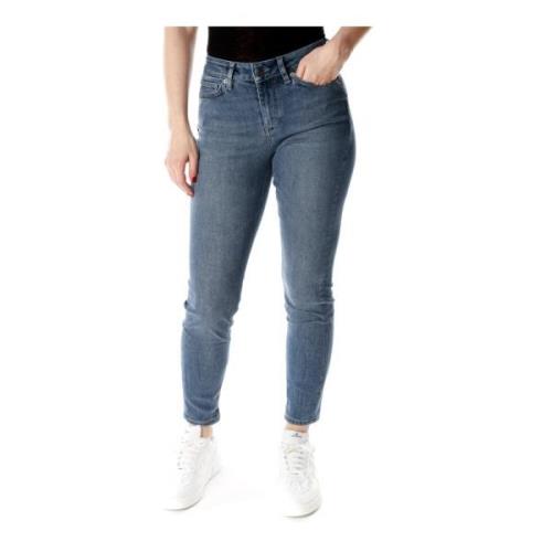 Cropped Skinny Fit Mid Waist Jeans Drykorn , Blue , Dames