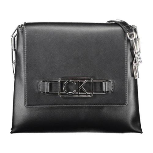 Zwarte Dames Tas met Logo Calvin Klein , Black , Dames