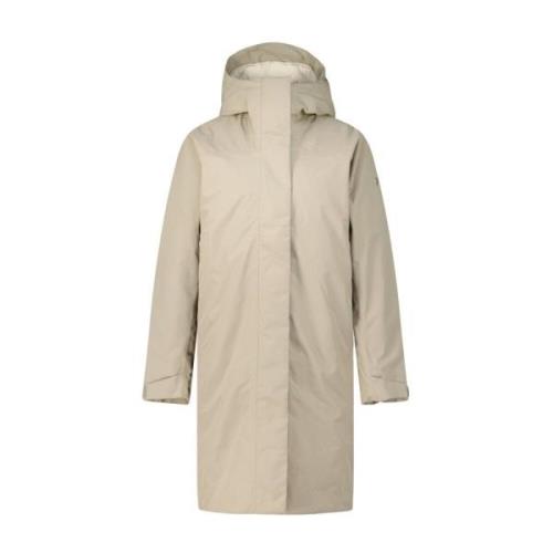 Lange Parka met Verborgen Rits en Capuchon Peak Performance , Beige , ...