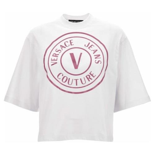 Stijlvolle T-shirts en Polos Versace Jeans Couture , White , Dames