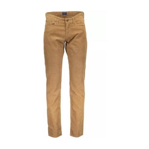 Bruine Katoenen Jeans Gant , Brown , Heren