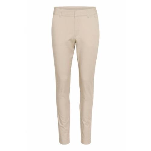 Grijze Lange Broek Kaffe , Beige , Dames