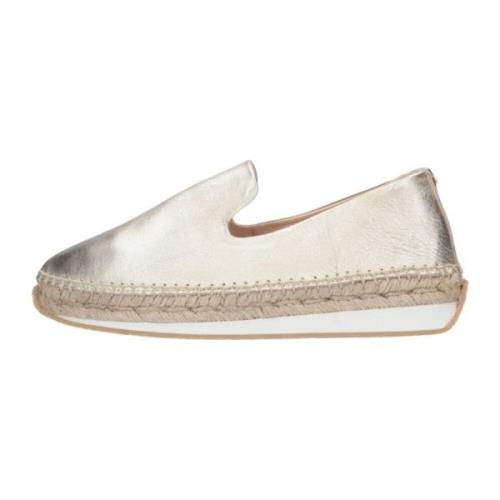 Gouden Leren Espadrilles Stijlvol Zomerse Look Fred De La Bretoniere ,...