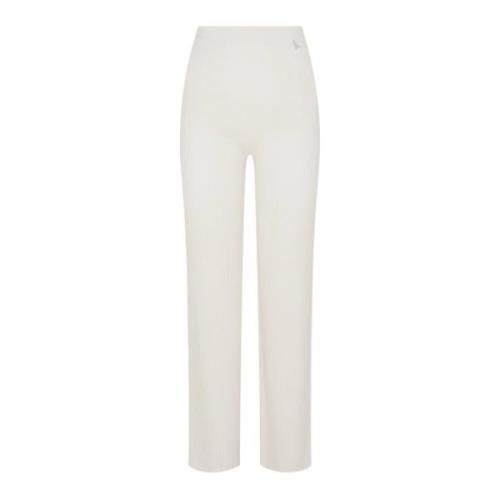 Geribbelde Witte Broek Slim Fit Patrizia Pepe , White , Dames