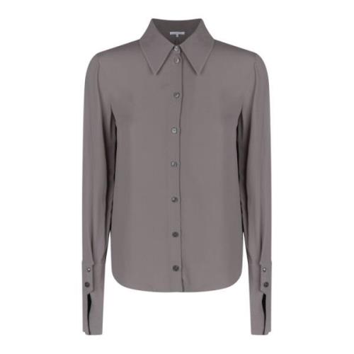 Slim Fit Tortora Shirt Patrizia Pepe , Brown , Dames