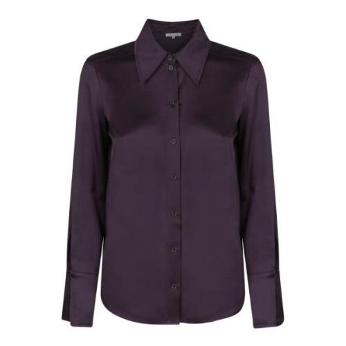 Slim Fit Pruim Overhemd Patrizia Pepe , Purple , Dames