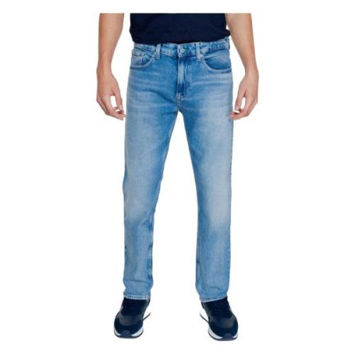 Blauwe Katoen-Lycra Heren Jeans Tommy Hilfiger , Blue , Heren