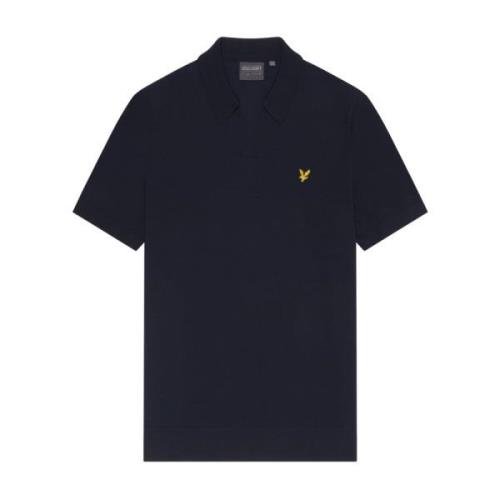 Riviera Gebreide Polo Lyle & Scott , Blue , Heren