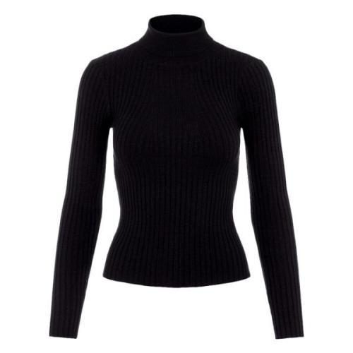 Pccrista LS Roll Neck KNT Noos Sweater Pieces , Black , Dames