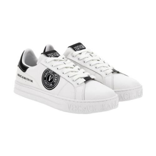 Court V-Emblem Heren Sneakers Versace Jeans Couture , White , Heren